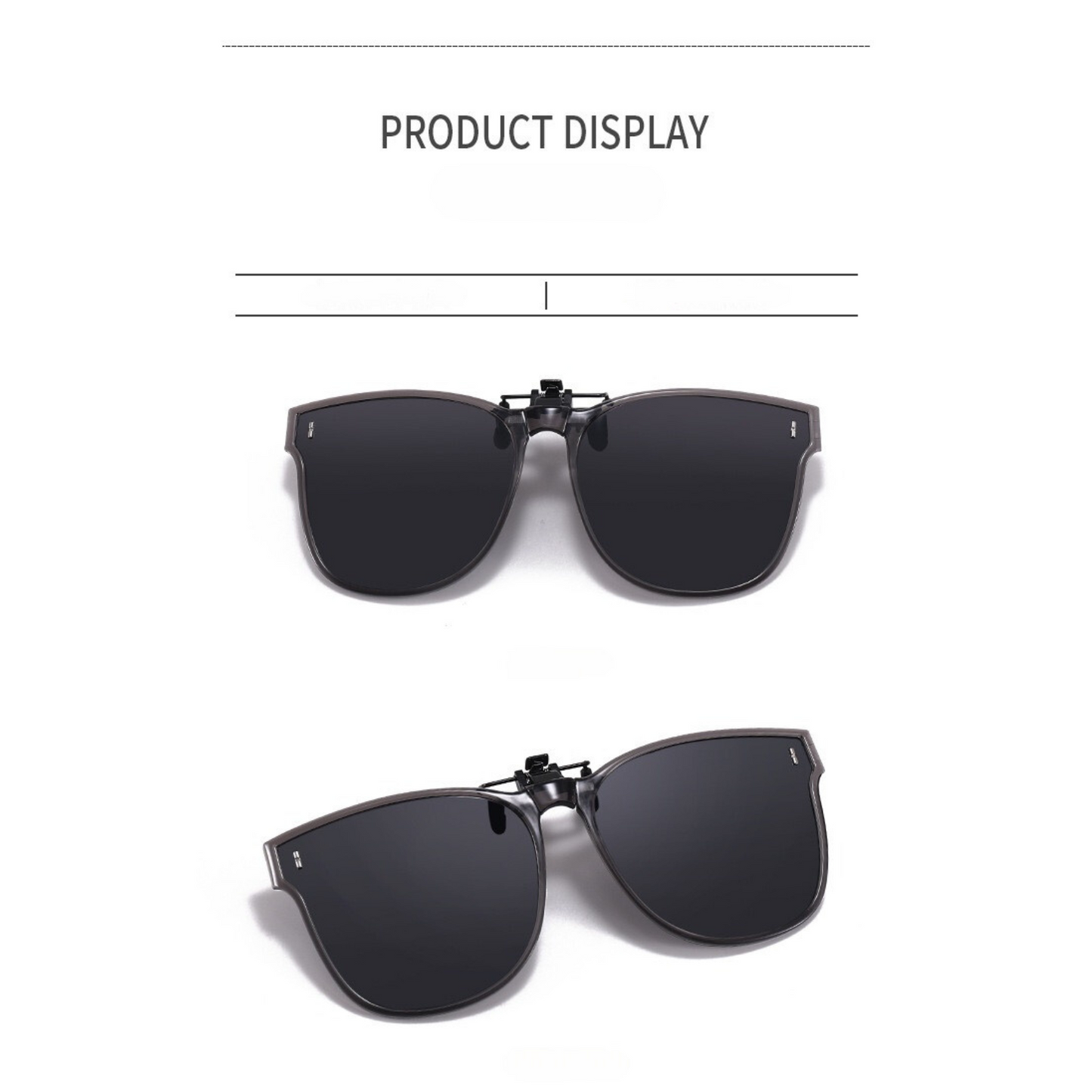 Polarised Clip On Flip Sunglasses Eyewear foldable UV400