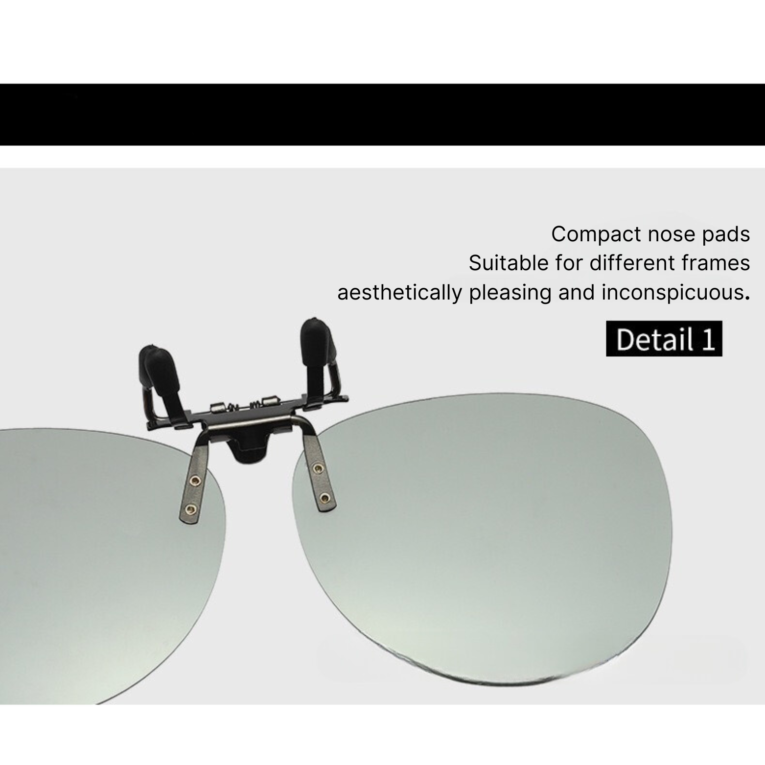 UV400 Photochromic Clip-On Polarised Sunglasses