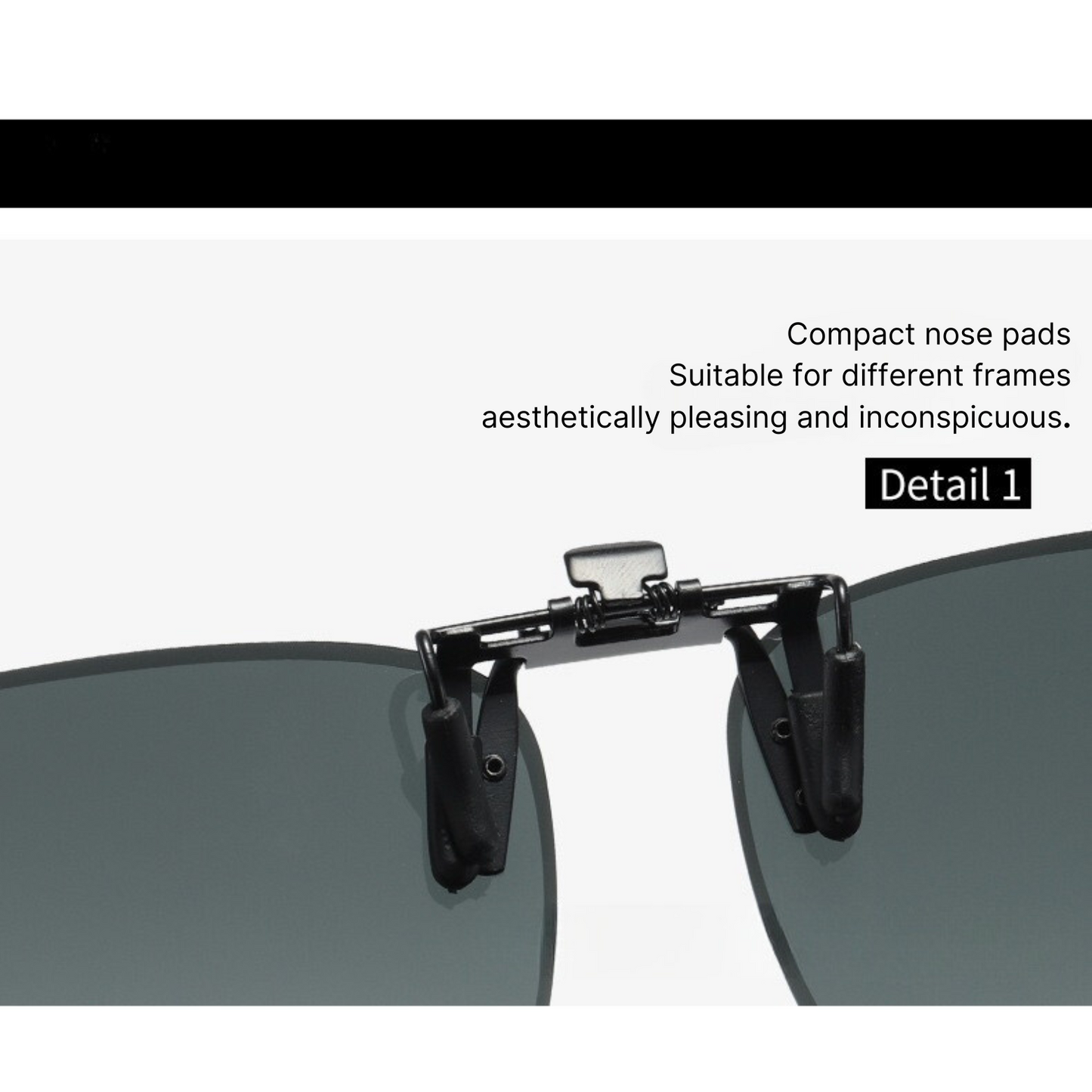 UV400 Photochromic Clip-On Polarised Sunglasses