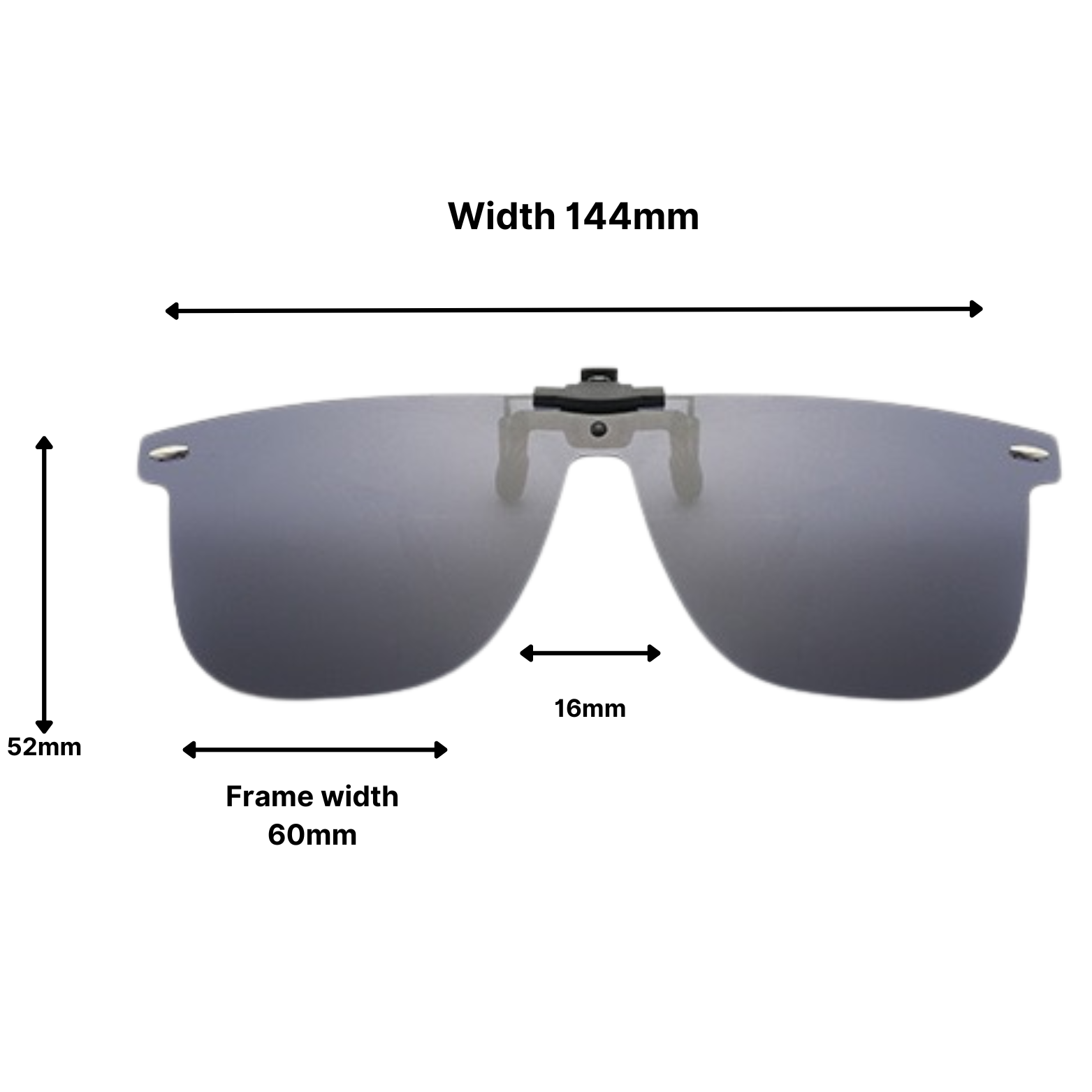 UV400 Photochromic Clip-On Polarised Sunglasses