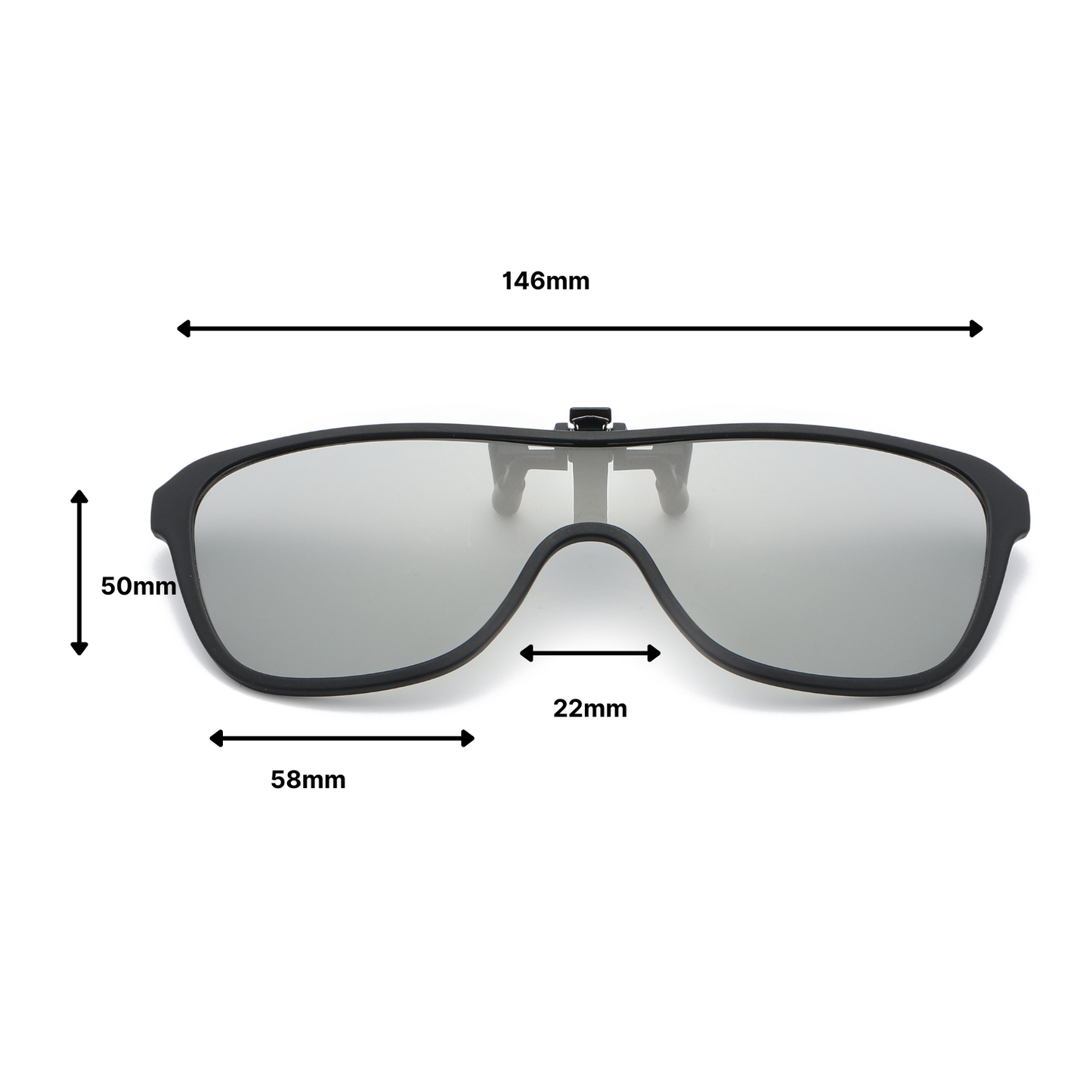 UV400 Photochromic Clip-On Polarised Sunglasses