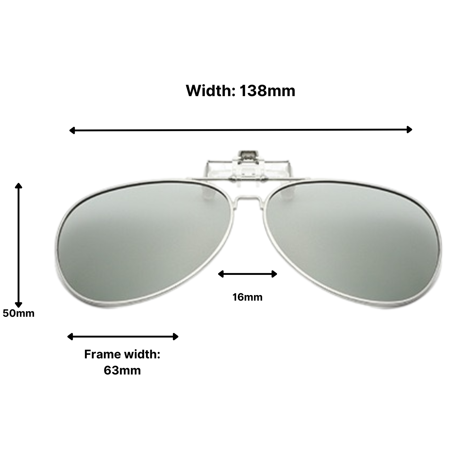 UV400 Photochromic Clip-On Polarised Sunglasses