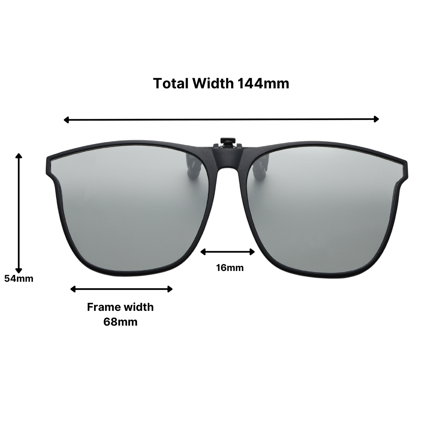 UV400 Photochromic Clip-On Polarised Sunglasses