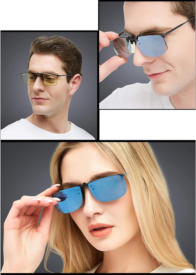 UV400 Photochromic Clip-On Polarised Sunglasses