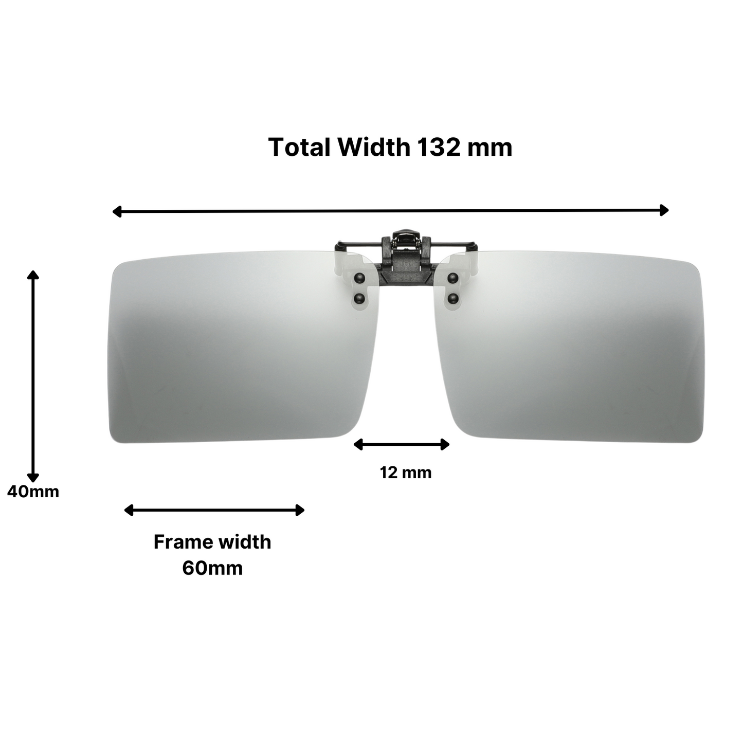 UV400 Photochromic Clip-On Polarised Sunglasses