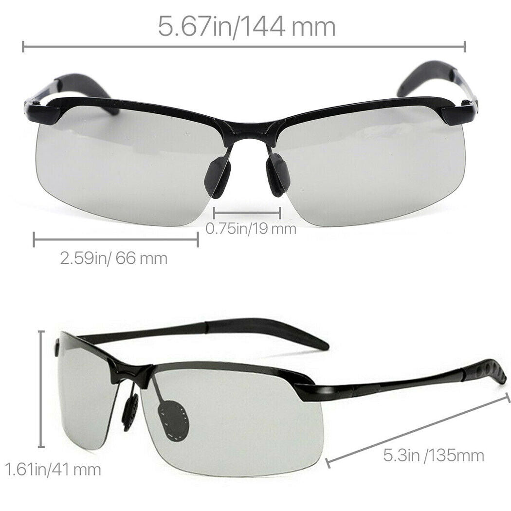 UV400 Photochromic Clip-On Polarised Sunglasses