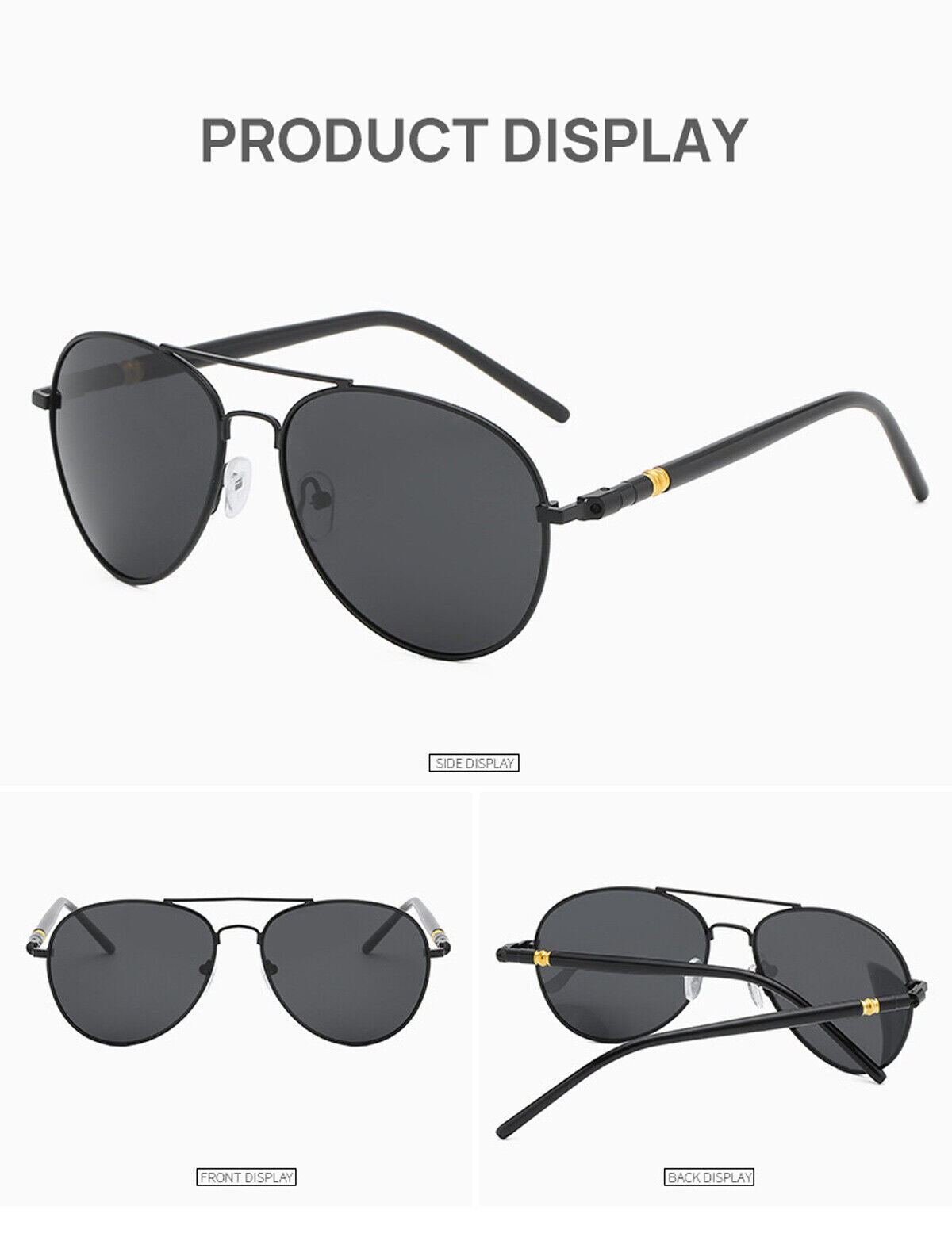 UV400 Photochromic Clip-On Polarised Sunglasses